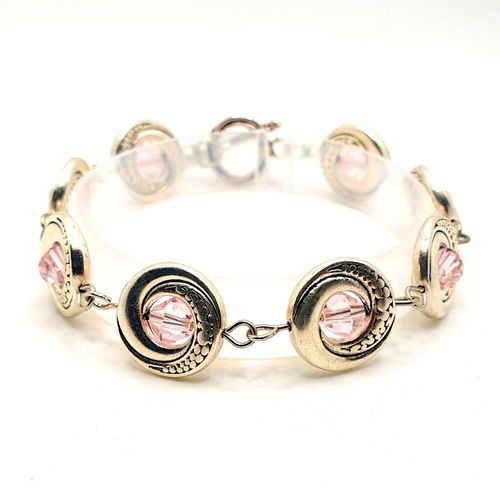 Larissa Swirl Bracelets pink bracelet making kit — DIY set with beads and instructions for creating handmade jewelry
