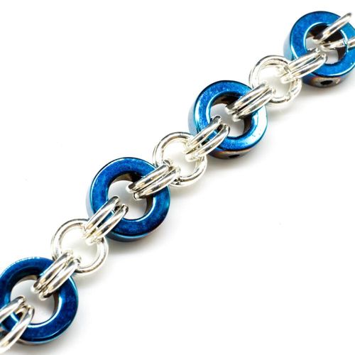 Rihanna Ring Jewellery blue jewelry making kit — DIY set with beads and instructions for creating handmade jewelry