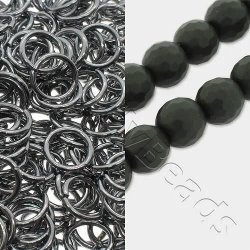 BC24 WK8 Double Cloud Cover   Black 6mm for jewellery making