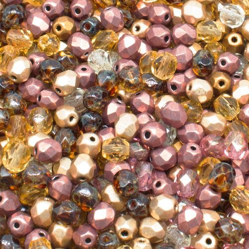 4mm Czech glass glass beads burnt copper 500pcs — pack of 500, high-quality two-hole beads ideal for jewelry making, bead weaving, and cr…
