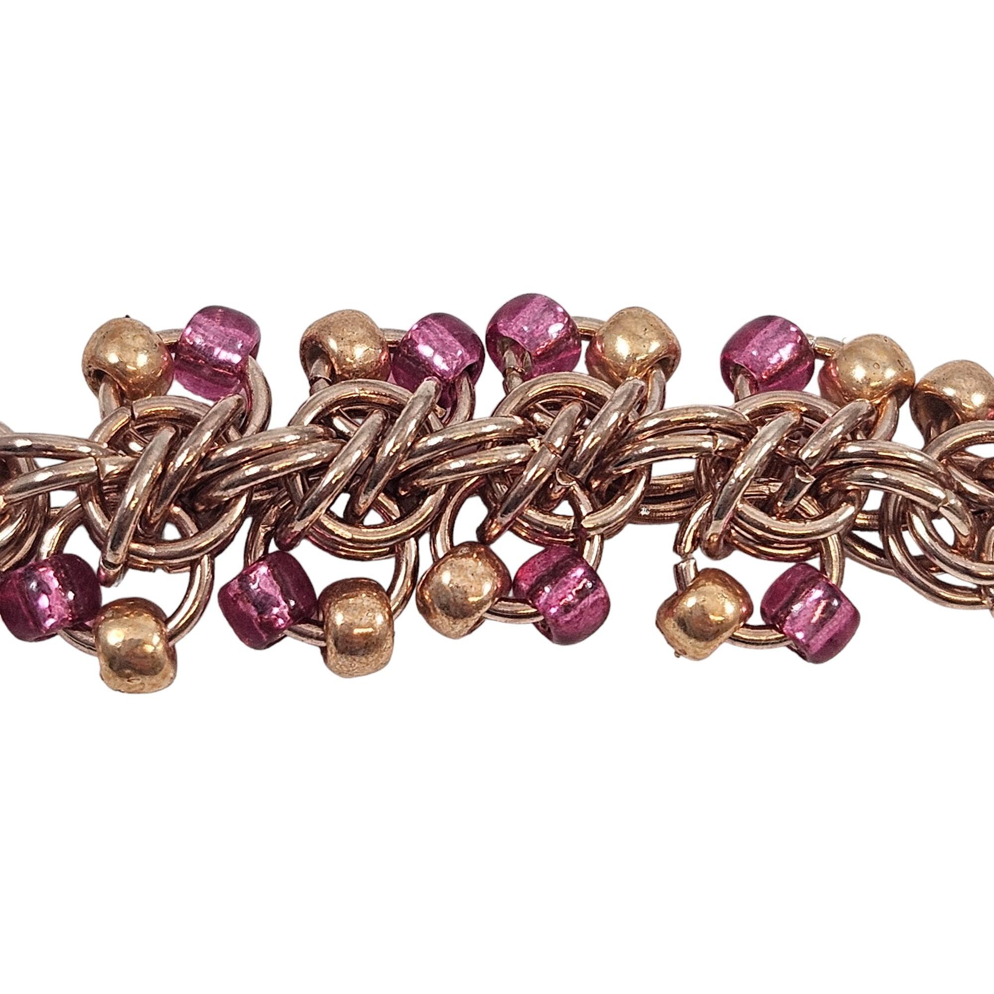 Honeybee Weave Bracelet Pack Makes 2 rose gold bracelet making kit — DIY set with beads and instructions for creating handmade jewelry