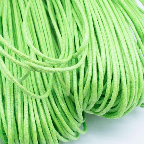 Wax Cotton Cord 1.5mm 4 metres   Lime for jewellery making