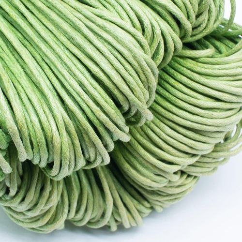 Wax Cotton Cord 1.5mm 4 metres   Light Khaki for jewellery making