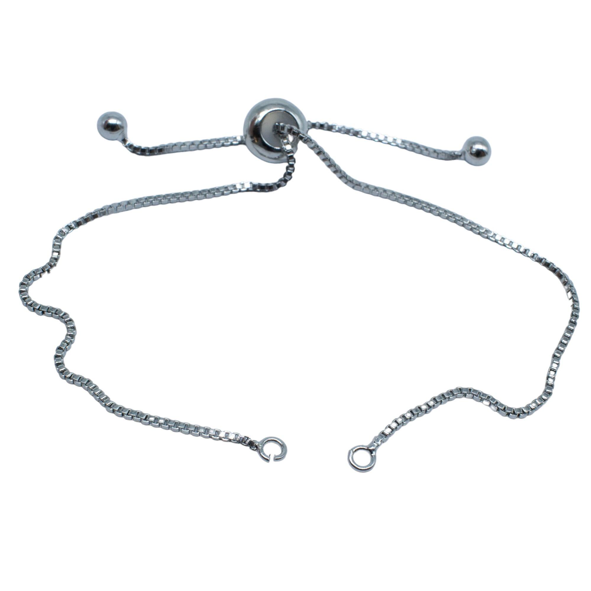 Adjustable Necklace Making 3 Sets   Rhodium 12cm for jewellery making