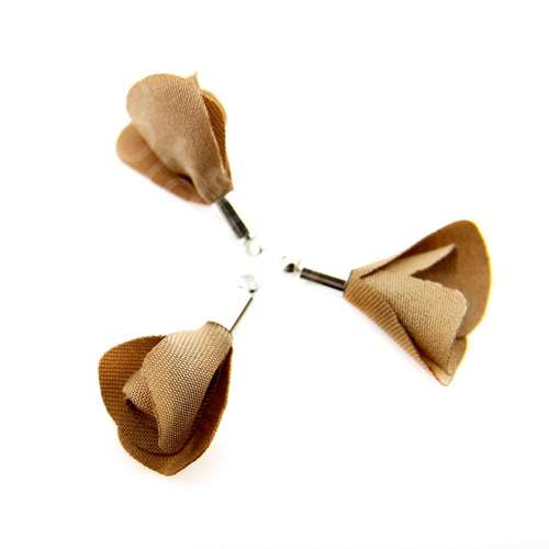 Flower Tassel Rose - Silver Tone Cap Iced Coffee 5pcs