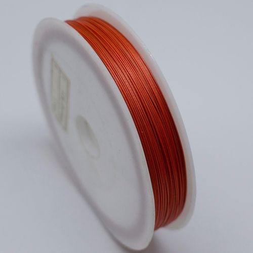 Tigertail Wire 0.45mm 100m   Red for jewellery making