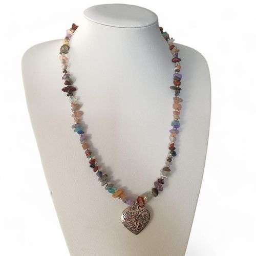Colleen Gemstone Necklace/Bracelet mixed / silver bracelet making kit — DIY set with beads and instructions for creating handmade jewelry