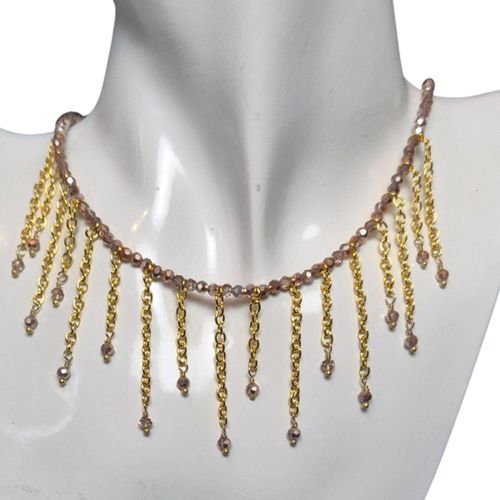Lorraine Wrapped Loop Necklace apollo gold necklace making kit — DIY set with beads and instructions for creating handmade jewelry