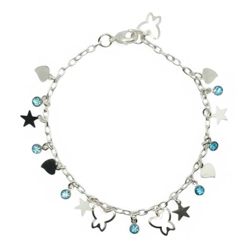 Tatiana Charm Bracelet Makes 2 aqua bracelet making kit — DIY set with beads and instructions for creating handmade jewelry