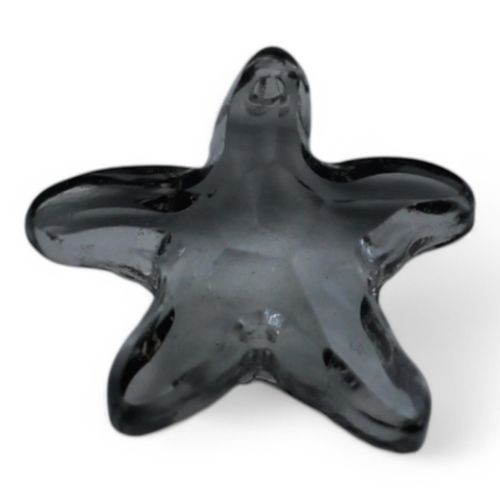 Crystal Pendant Starfish 20mm   Charcoal for jewellery making