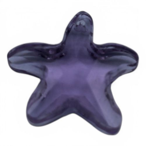 Crystal Pendant Starfish 20mm   Lilac for jewellery making