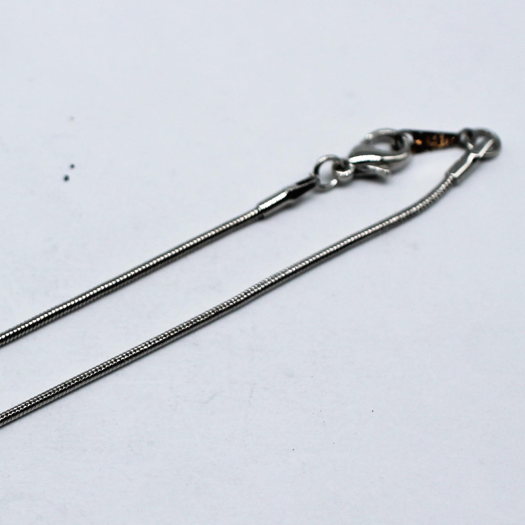 Necklace Chains Snake   Rhodium Plated 45cm for jewellery making