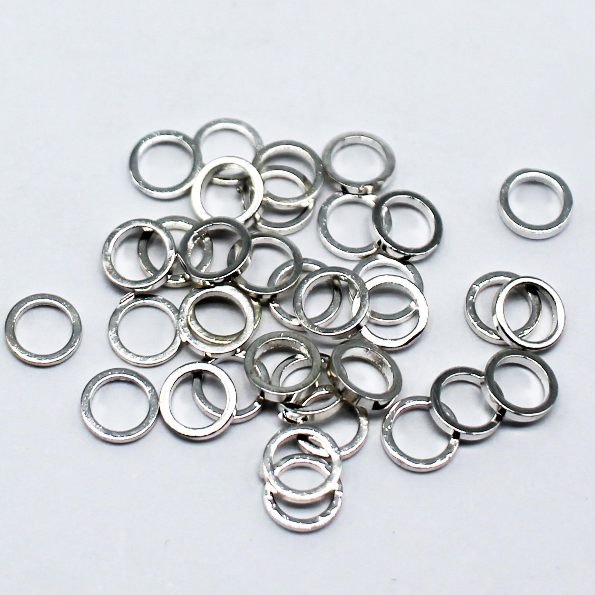 Circular Shaped Spacer Ring Silver Plated   6 x 1mm   6g 75 pieces for jewellery making