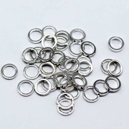 Circular Shaped Spacer Ring Silver Plated   6 x 1mm   6g 75 pieces for jewellery making