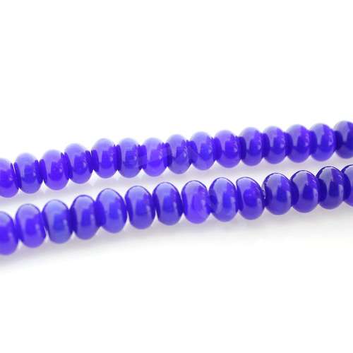 Cats Eye Beads - Rondelles 8x5mm - Royal Blue