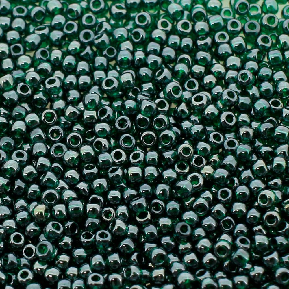 Toho Size 11 Seed Beads 10g - Trans Lust Green Emerald