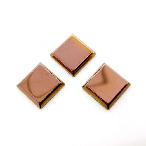 Hematite Cabochon Square 16x16mm - Bronze