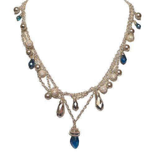 Crystal Drop Necklace   Silver for jewellery making