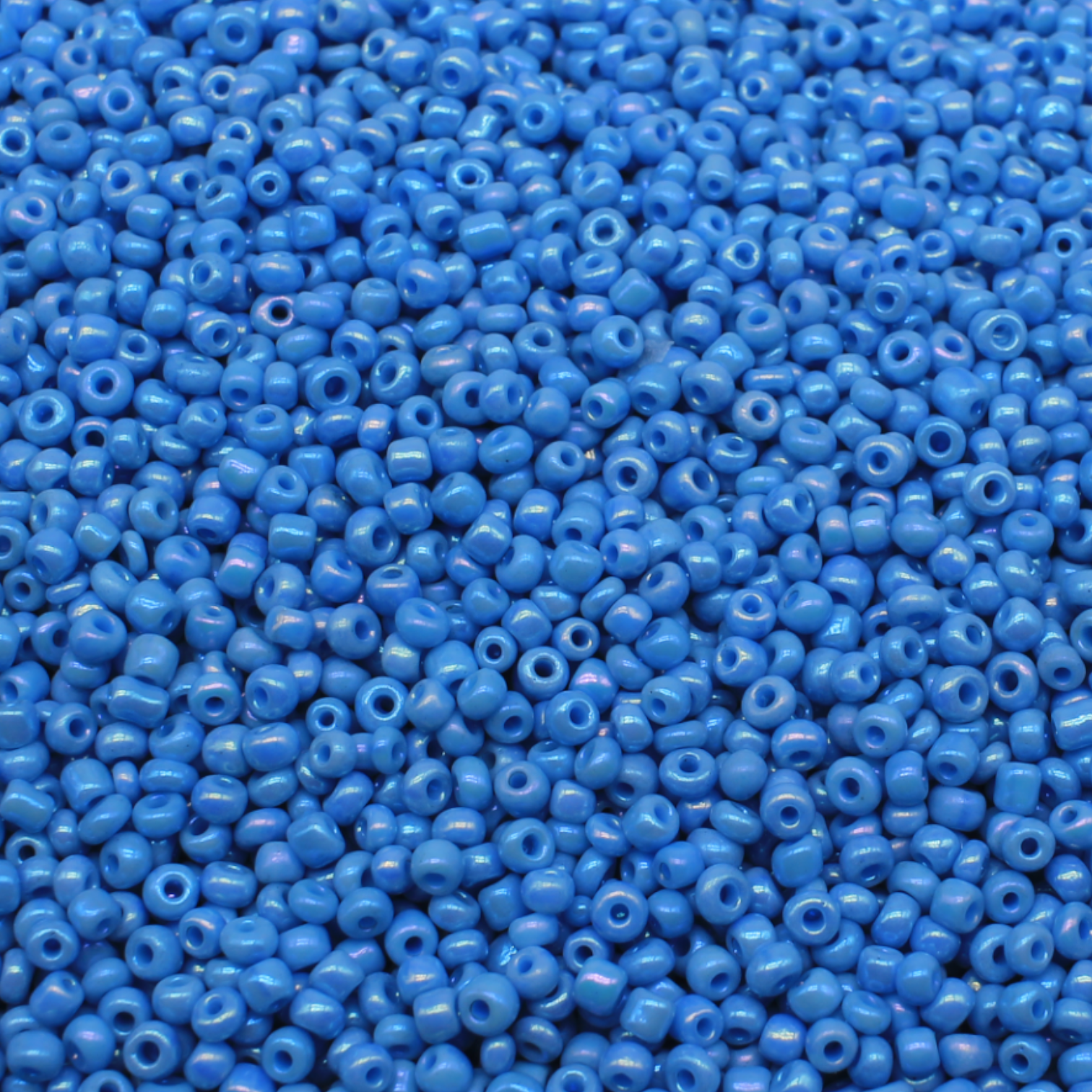 Seed Beads Opaque Rainbow Blue   Size 8 100g 3mm for jewellery making