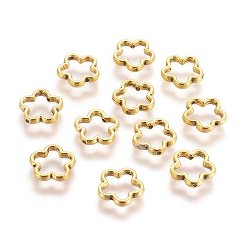 Antique Gold Bead Frame   Flower 15mm 16pcs for jewellery making