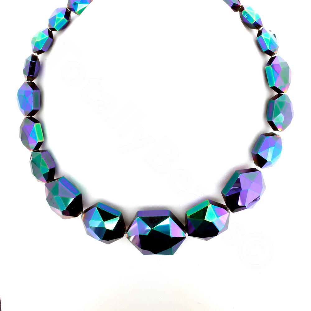 Crystal Hexagonal Beads Set Dragonfly