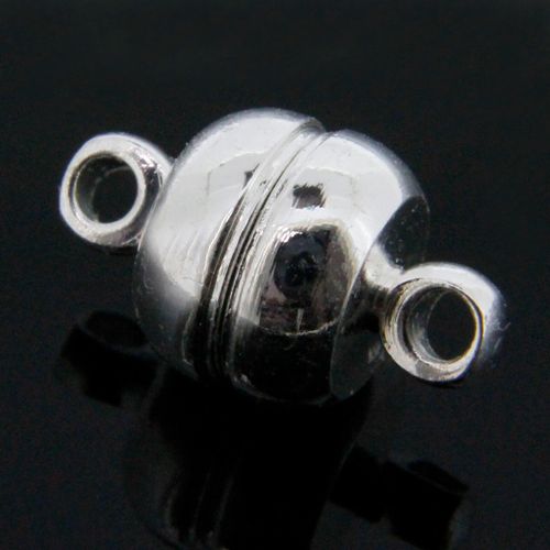 Magnetic Bell Clasps 8mm Silver Plated   1pc for jewellery making