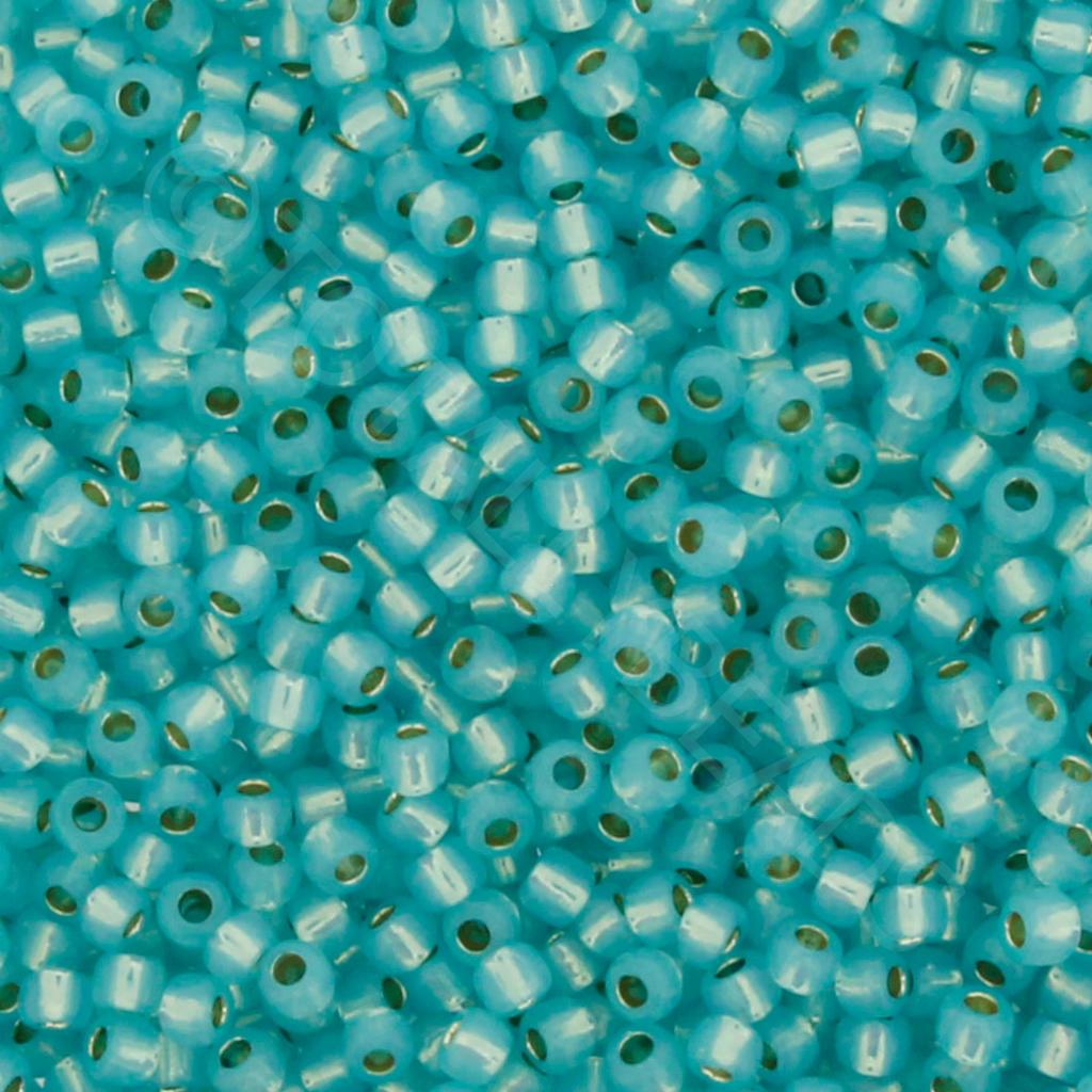 Toho Size 11 Seed Beads 10g - PF Silver Milky Aqua