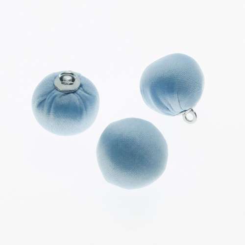 Silk Orb Charms - Baby Blue 2pcs