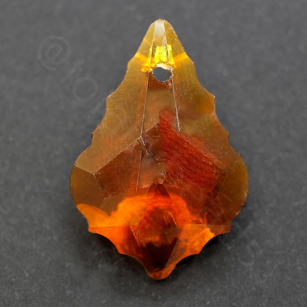 Crystal Baroque Pendant 22mm - Amber