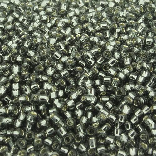Toho Size 8 Seed Beads 10g - Silver Lined Grey