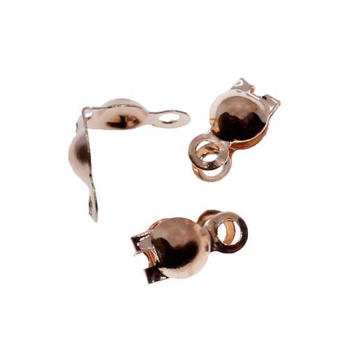 Calotte with Loop 50pcs  - Rose Gold