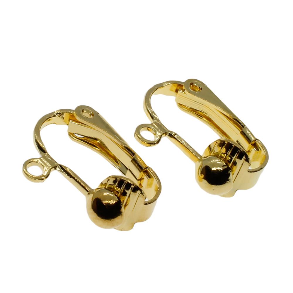 Clip on Earring with Loop 17mm 3 Pair - Gold Plated
