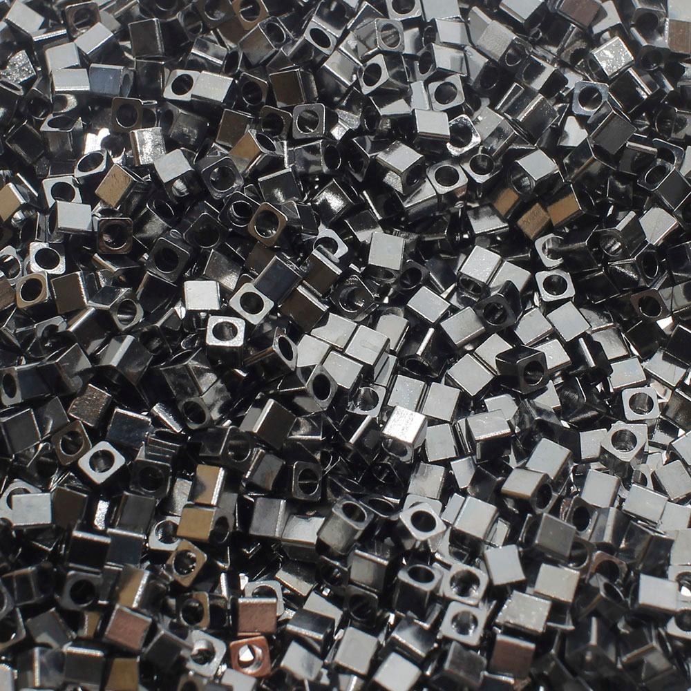 Spacer Bead Cubes 2mm 60pcs - Black Plated