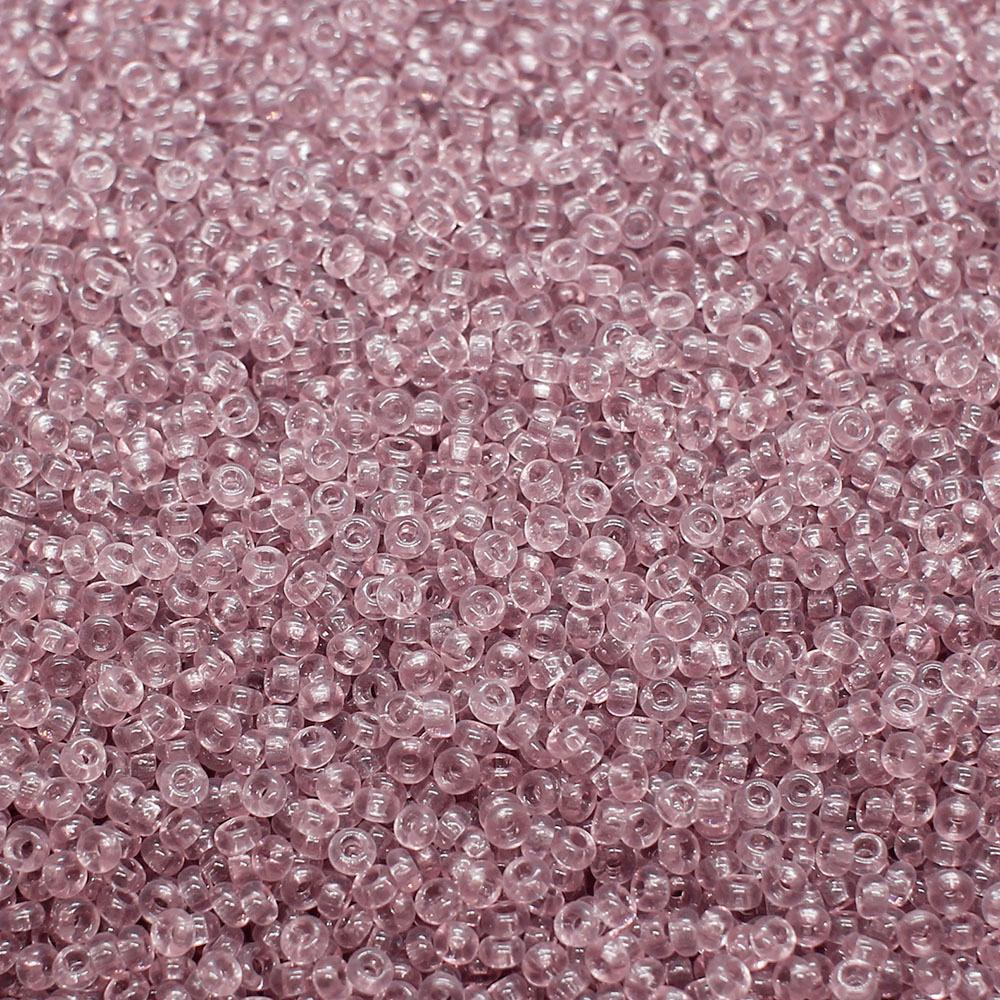 FGB Beads Transparent Lavender Hue Size 12 - 50g