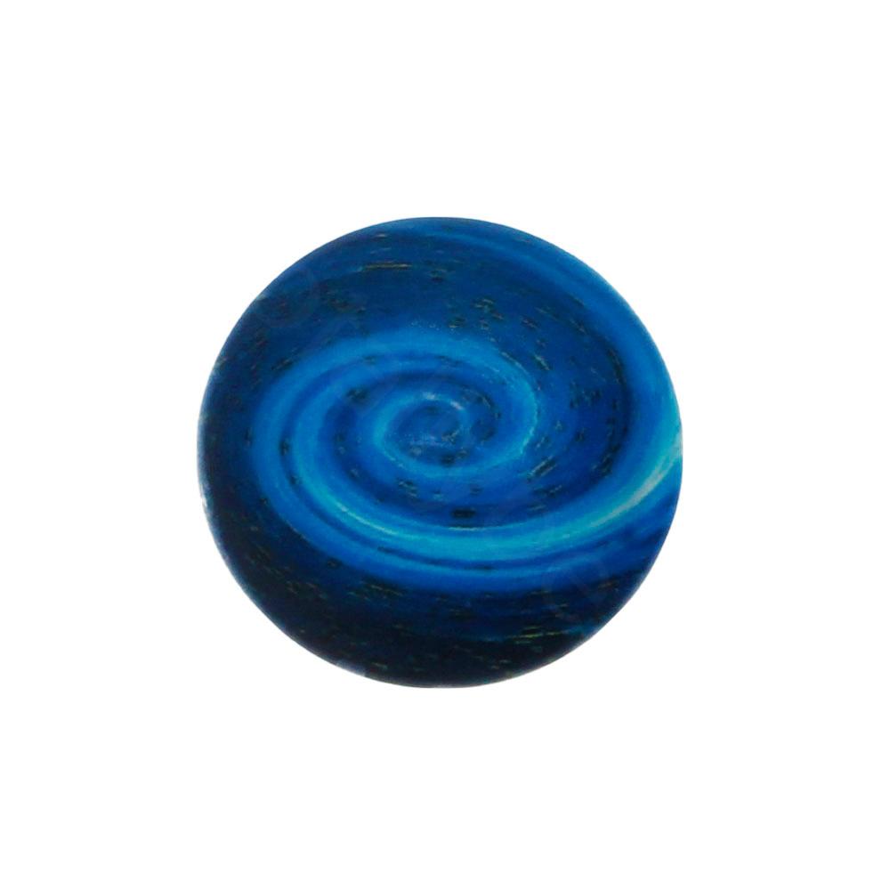 Glass Cabochon 20mm - Blue Swirl