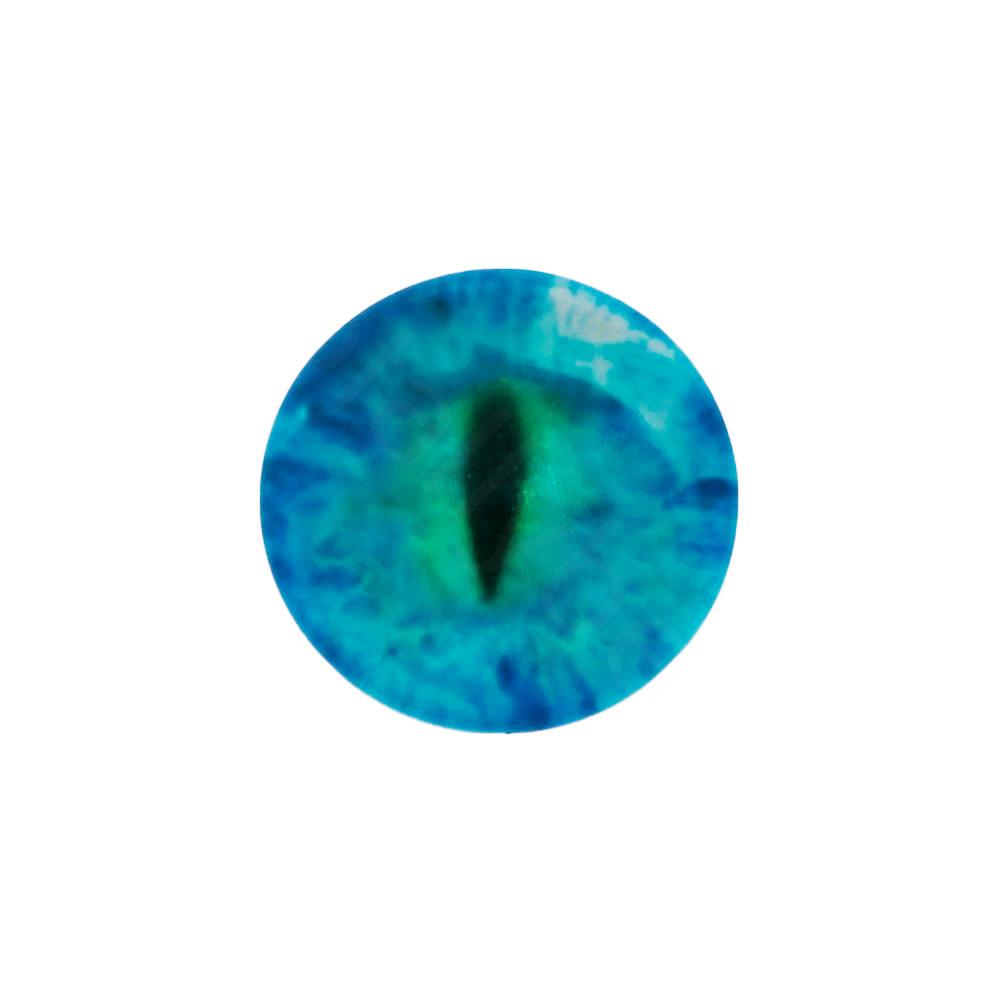 Glass Cabochon 20mm - Dragon Eye turquoise Colour