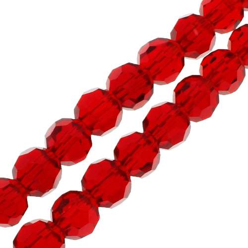 6mm crystal beads red, pack of 72 — faceted for jewelry making and beadwork