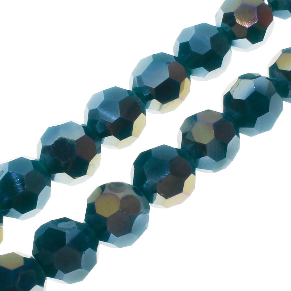 Crystal Round 8mm - Teal Opal 20" String