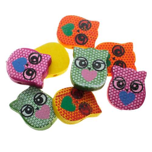 Childrens Wooden Bead - Owl