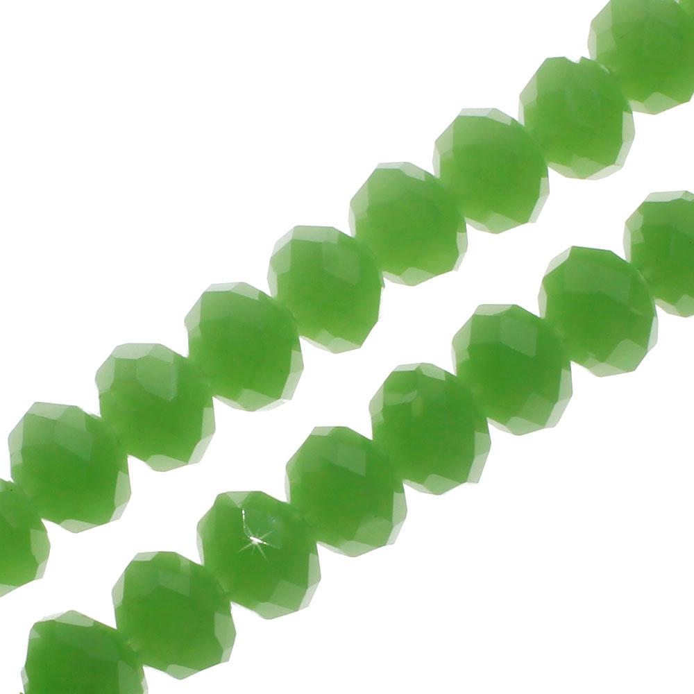 Crystal Rondelle 6x8mm Opal Green Craft, hobby jewellery