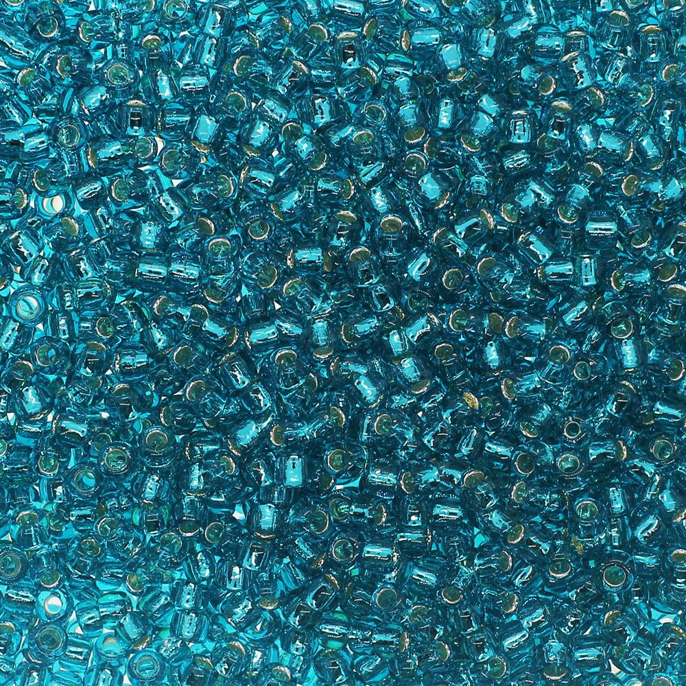 Toho Size 6 Seed Beads 10g - Silver Aqua Teal