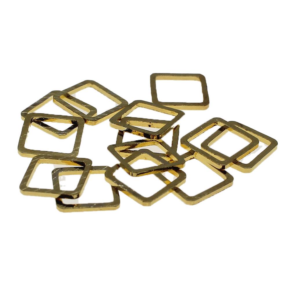 Square Shaped Spacer Ring Gold Plated - 8 x 1mm - 9g