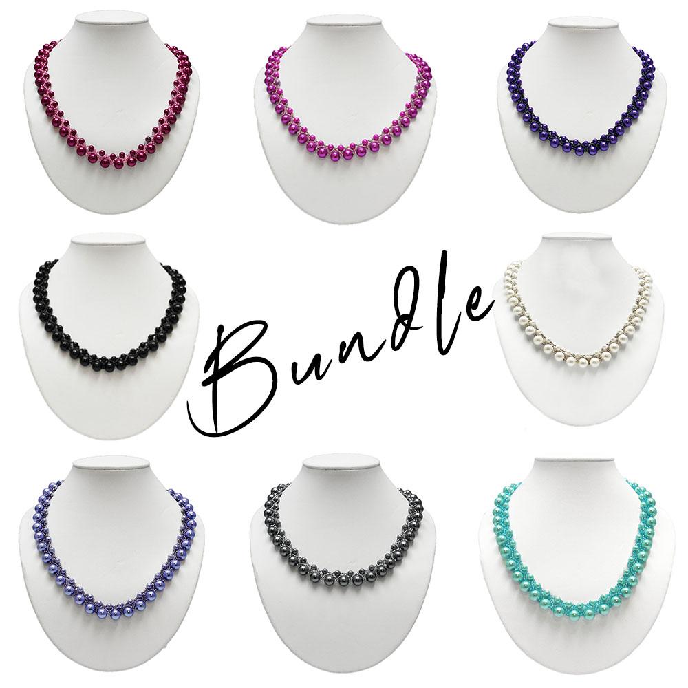 Netted Pearl Necklace - Bundle 7 Colours