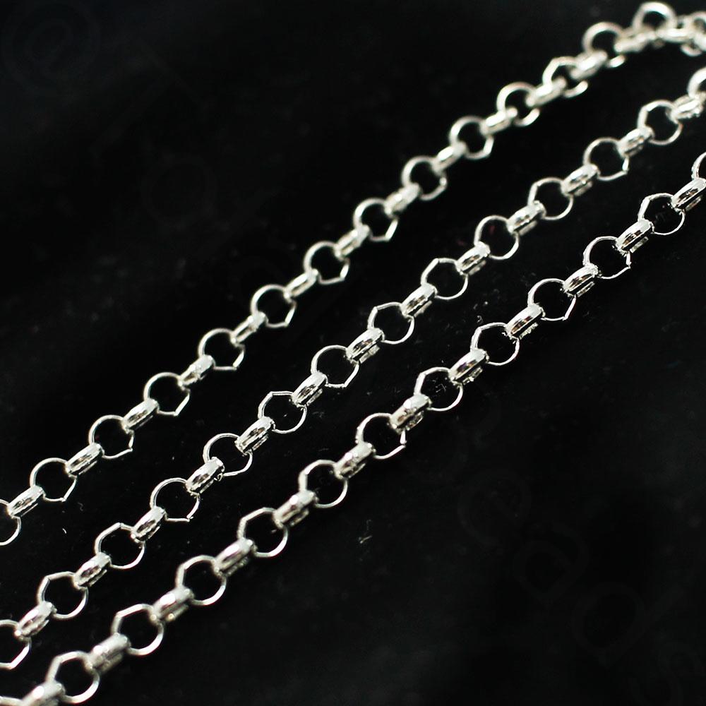 Chain Silver Plated - Rolo 4x4mm
