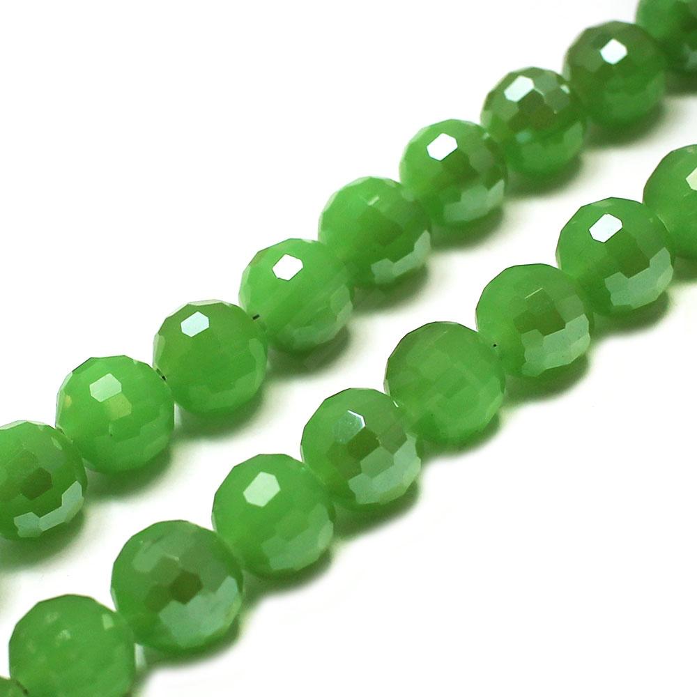 Crystal 96 Facet Round 12mm - Lime Green 50pcs
