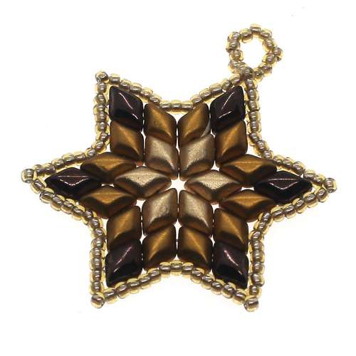 Gem Duo Star Pendant Bead Bundle antique bronze jewelry making kit — DIY set with beads and instructions for creating handmade jewelry