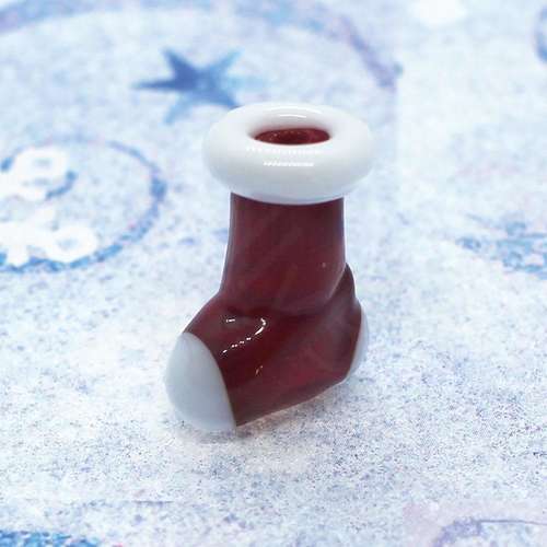 Lampwork Christmas Bead - Santa Boot