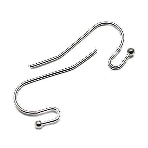 Ear Wire Ball - Silver Plated 20 Pairs
