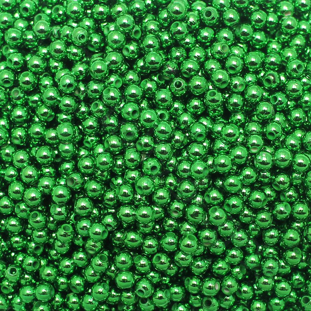 Acrylic Green Round Beads 4mm - 1600pcs