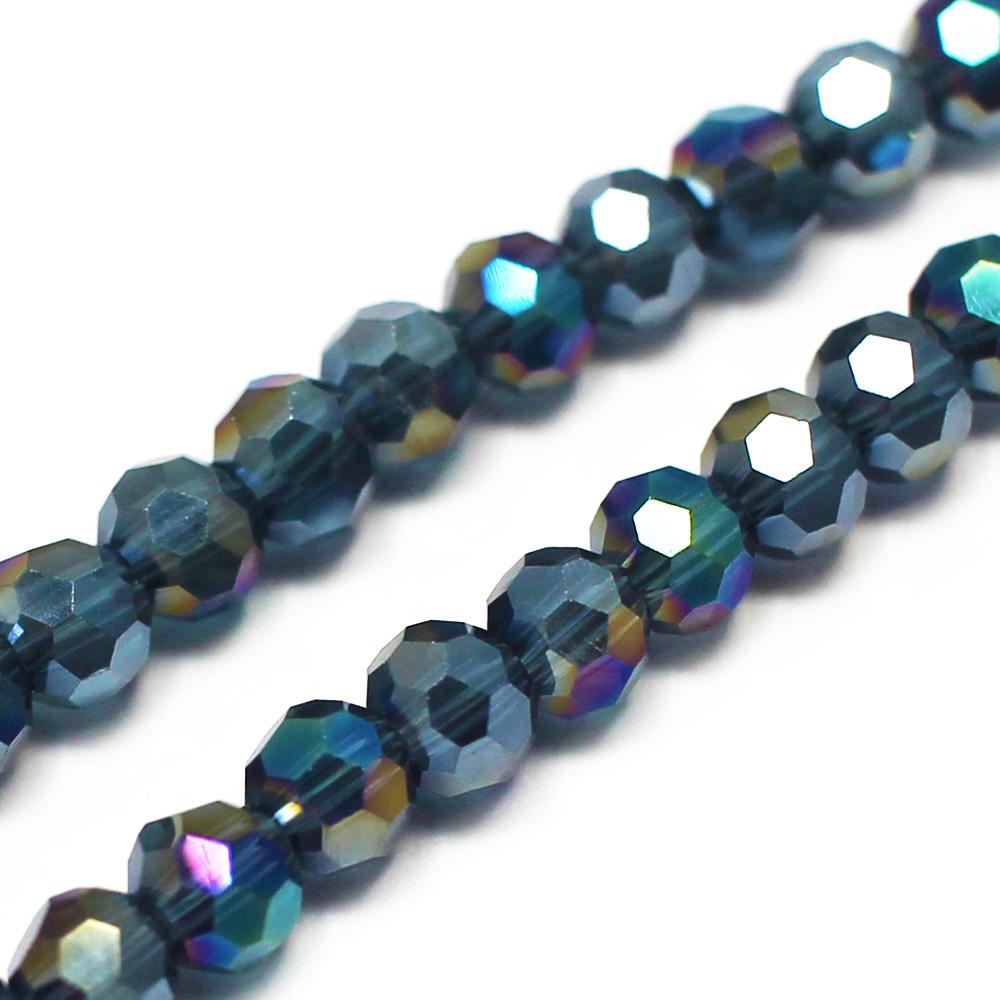 Crystal Round Beads 4mm - Denim Sparkle AB